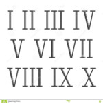 Old Roman Numerals Set Number Stock Vector Illustration Of Roman