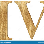 Roman Numeral IV Quattuor 4 Four Isolated On White Background 3d
