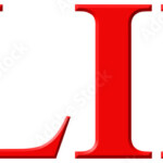 Roman Numeral LII Duo Et Quinquaginta 52 Fifty Two Isolated Stock