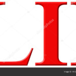 Roman Numeral LII Duo Et Quinquaginta 52 Fifty Two Isolated Stock