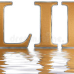 Roman Numeral LII Duo Et Quinquaginta 52 Fifty Two Reflected Stock