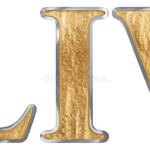 Roman Numeral LIV Quattuor Et Quinquaginta 54 Fifty Four Isolated