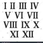 Roman Numerals Set Vector Flat Illustration Isolated On White