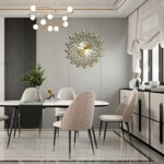 24 Inch Gold Large Wall Clocks For Living Room Decor Elegant 3D Modern