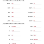 Converting Roman Numerals Up To C To Standard Numbers B