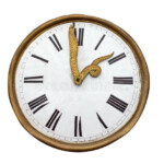 Old Roman Numbers Clock With Special Snake Handles Stock Image Image