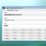 Roman Arabic Numerals Converter Main Window Tvalx Roman Arabic